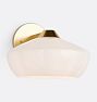 Whalen Decorative Sconce, Single, 10" Glass Wide Bell, Cased White Shade - Aged Brass
