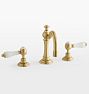Connor Porcelain Lever-Handle Faucet - Aged Brass