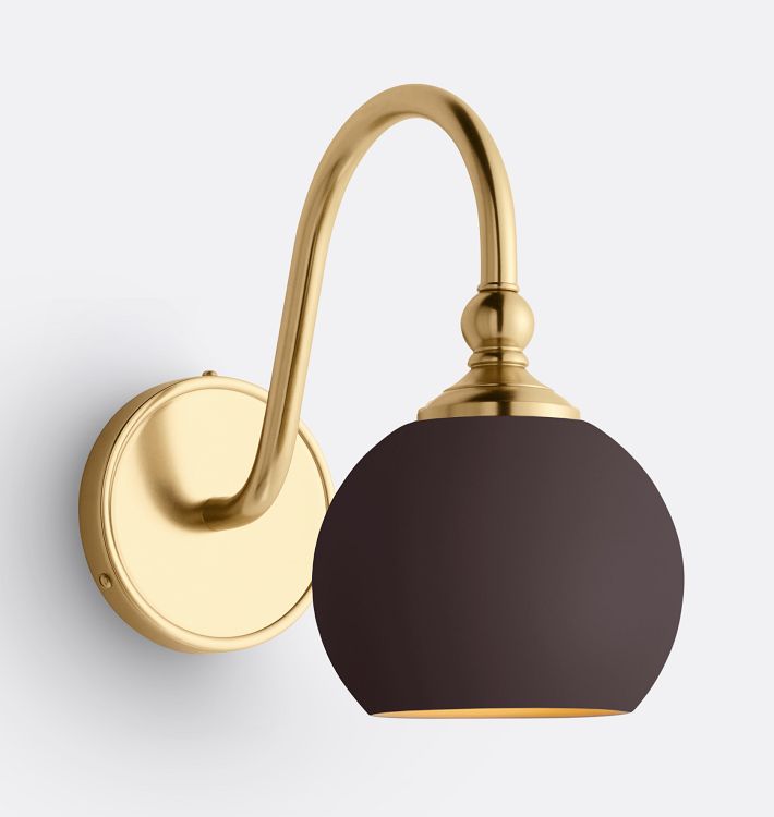 Theo Sconce, Painted Brass Shades | Rejuvenation