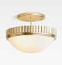 Rhea Semi-Flush Mount, 18" - Aged Brass