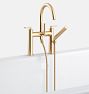 Bowman Deck Mounted Tub Filler with Handshower - Aged Brass