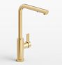 West Slope Pull Out Kitchen Faucet - Aged Brass