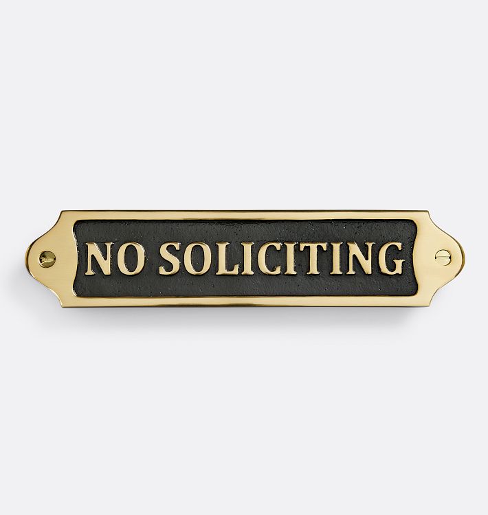 Rejuvenation No Soliciting Sign