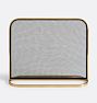 Colby Modern Fireplace Screen, Aged Brass