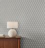 Intricate Diamond Wallpaper, 12" x 8" Swatch - Storm