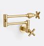 Waterhouse Wall Mount Pot Filler - Aged Brass