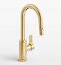West Slope Pull Down Kitchen Prep Faucet - Aged Brass