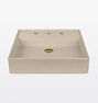 Monterey Bath Sink, Single, 20", Widespread Drilling - Latte