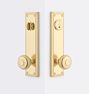 Camilla Exterior Door Set, Knob - Traditional Lock - Aged Brass