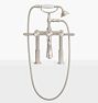 Montecito Deck Mount Traditional Tub Filler, Level Handle - Brushed Nickel