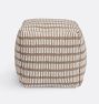 Striped Handwoven Indoor/Outdoor Pouf
