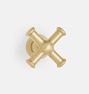 Howell Toilet Flush Arm, Cross Handle - Aged Brass
