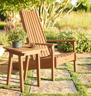 Tillman Teak Outdoor Adirondack Chair | Rejuvenation