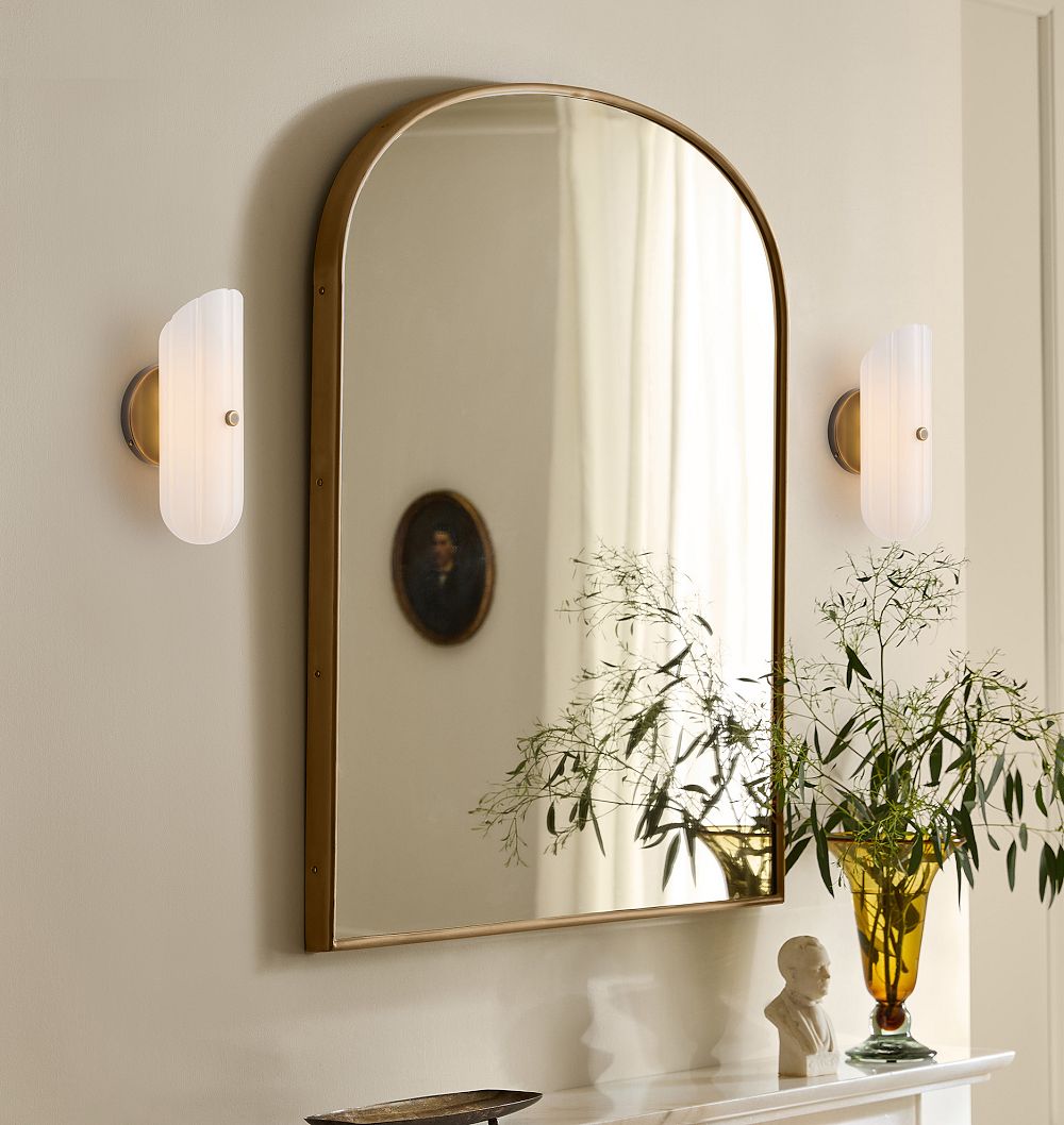 Arched Metal Framed Mirror by Rejuvenation