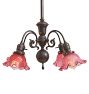 Incredible Vintage Victorian 4-Arm Chandelier Aged Copper Plated Brass