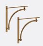 Open Box: Winona Shelf Bracket Set (8"), Set of 2 - Heritage Brass