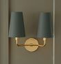 Ansel Double Sconce, Metal Shade