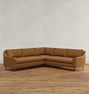 Luisa Leather 3-Piece L-Shape Double Sofa Sectional