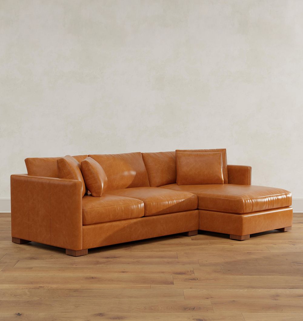 Wrenton Leather 2-Piece Chaise Sectional by Rejuvenation
