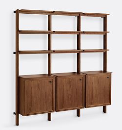 TRIFEBLE 8 Tier Wall Shelf Unit With LED Light, Black