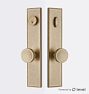 Maverick Exterior Door Hardware Tube Latch Set, Knob x Knob -Champagne Bronze - Level Lock
