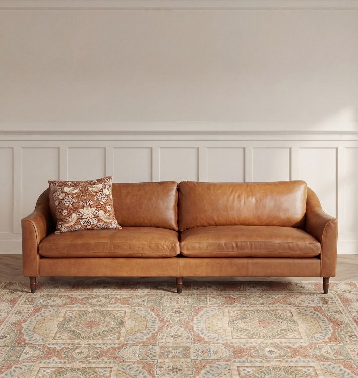 Luisa Leather Sofa, 72-96