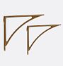 Open Box: Arched Shelf Bracket Set, Large (10"D) - Heritage Brass