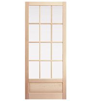 12 Lite Grille Fir Screen Door