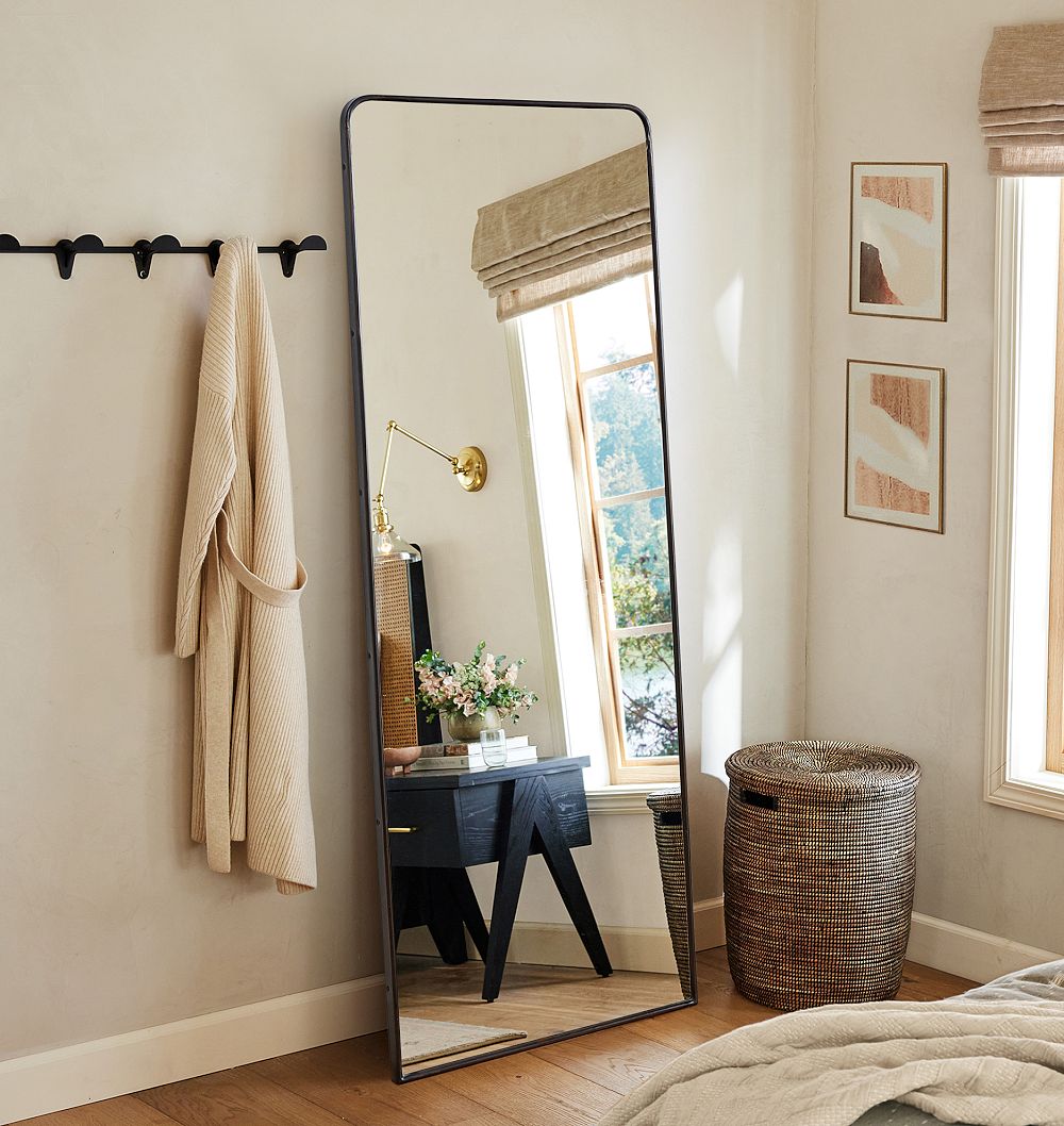 Oversized Metal Framed Floor Mirror by Rejuvenation