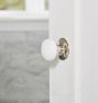 Tate White Porcelain Knob Tube Latch Interior Door Set