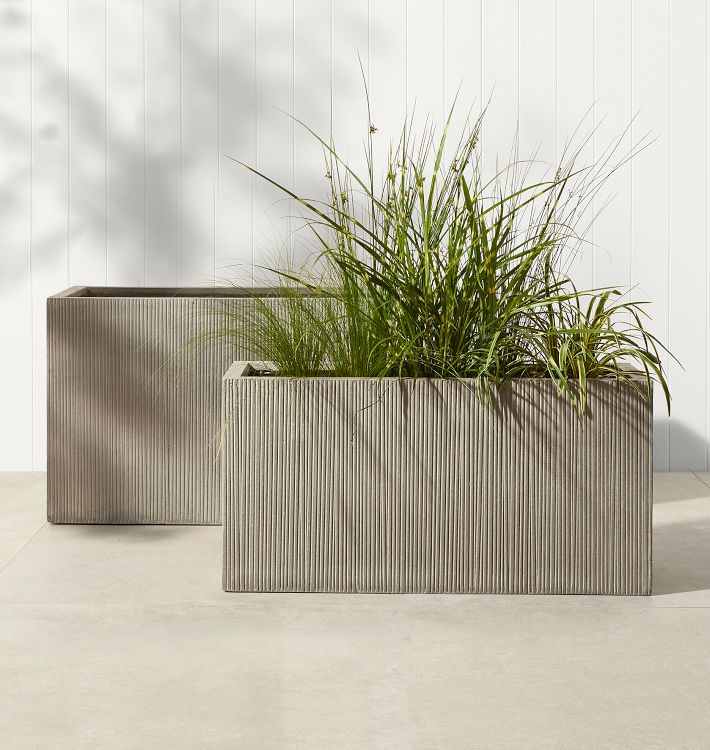 Modern Ficonstone Rectangle Planters | Rejuvenation