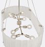 Willamette 48" Linear Chandelier, Aged White Glass