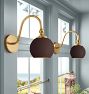 Theo Sconce, Painted Brass Shades