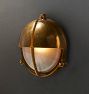 Seabeck 9" Half-Lid Caged Round Bulkhead Sconce