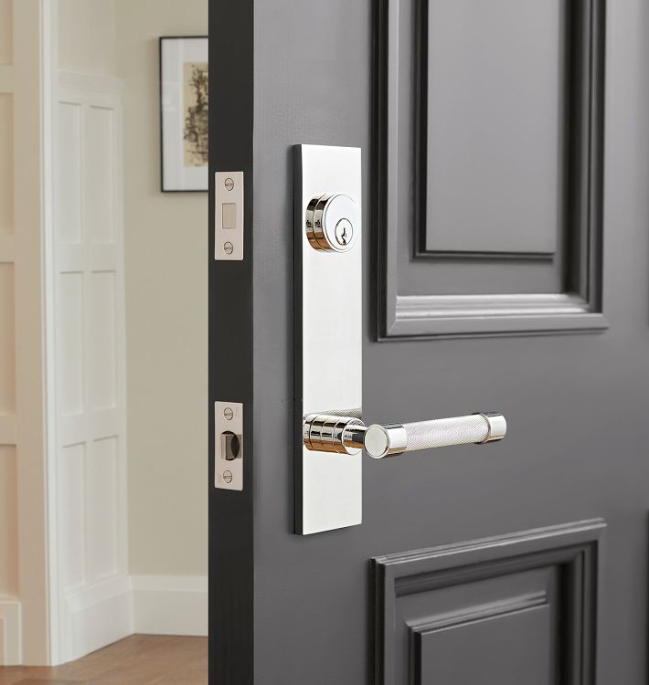 Trask Brass Lever Exterior Door Hardware Tube Latch Set | Rejuvenation