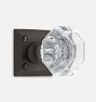 Coleman Octagonal Crystal Knob Mortise Interior Door Set, Oil-Rubbed Bronze Passage Left