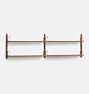 Hart Modular Walnut Double Shelf Set Of 2, 36 inch - Aged Brass