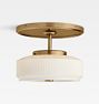 Viola Semi-Flush Mount, 12" - Heritage Brass