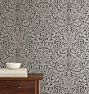 Pure Acorn Morris & Co. Wallpaper, Charcoal & Silver Pure Acorn