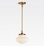 Eastmoreland 4" Fitter Pendant, Heritage Brass - 36" - Shade 8-1/4in dia 6-1/2in ht 4in fitter opal
