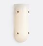 Viola LED Sconce, 16" - Heritage Brass - Cased White