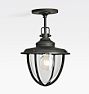 Pacifica Semi-Flush Mount, Oil-Rubbed Bronze - Clear Teardrop Shade