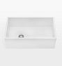 Fiamma Fireclay Single Farmhouse Apron Kitchen Sink - Left drain - 30"