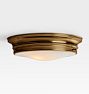 Eastmoreland 10" LED Flush Mount, Heritage Brass - 2700K - Eastmoreland 9 3/4in Lens for Flush Mount Opal - Opal