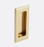 Traditional Flush Door Pull, Aged Brass
