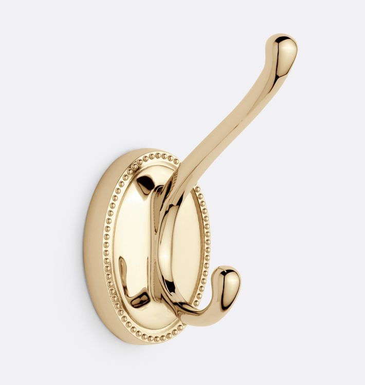 Axel Double Hook - Unlacquered Brass