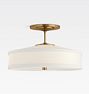 Winston Semi-Flush Mount, 24" - Heritage Brass