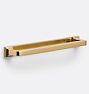 Large Mission Drawer Pull with Rectangle Backplate, 8" - Aged Brass