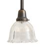 Pendant with Vintage Ribbed Scalloped Shade