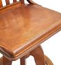 Vintage Industrial Wooden Stool with Adjustable Footrest